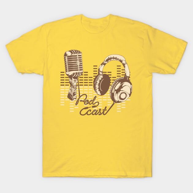 Retro Podcaster T-Shirt by The Podcast Host